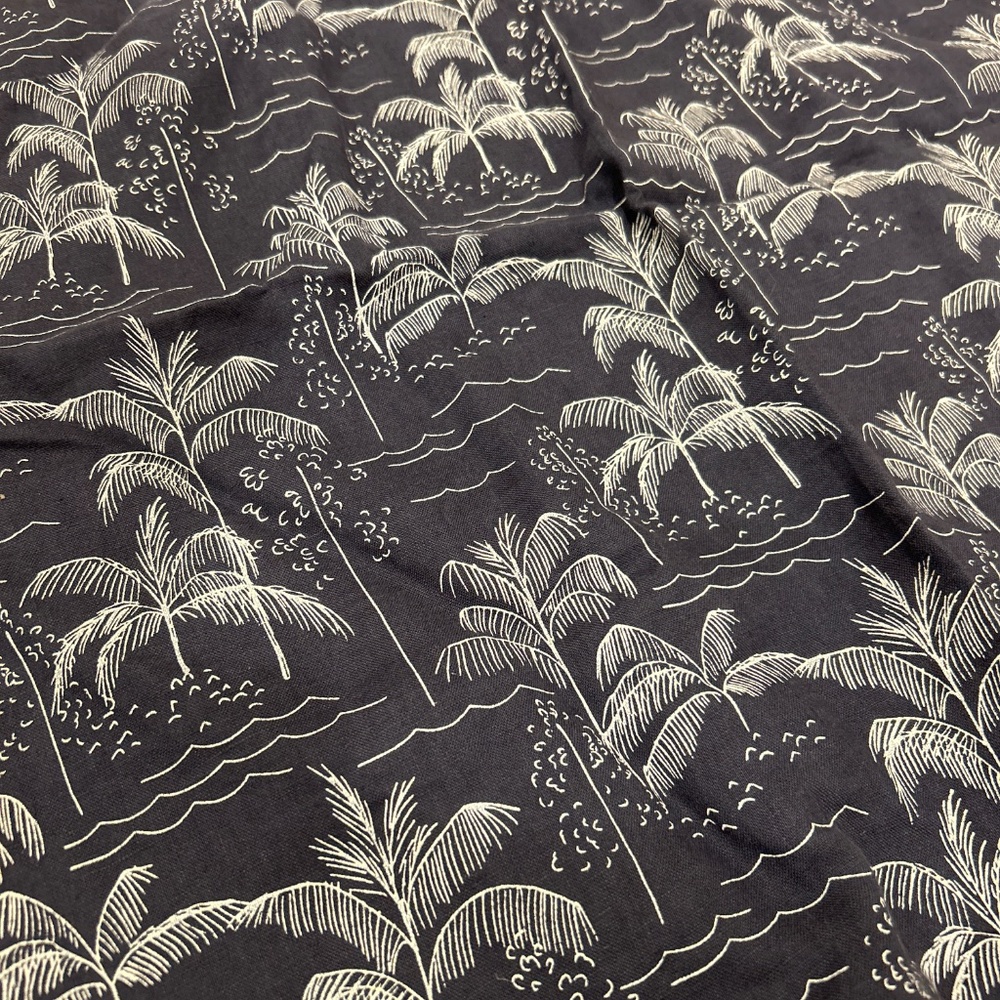 C&C California Navy Palm Print Halter Dress - Picture 3 of 7